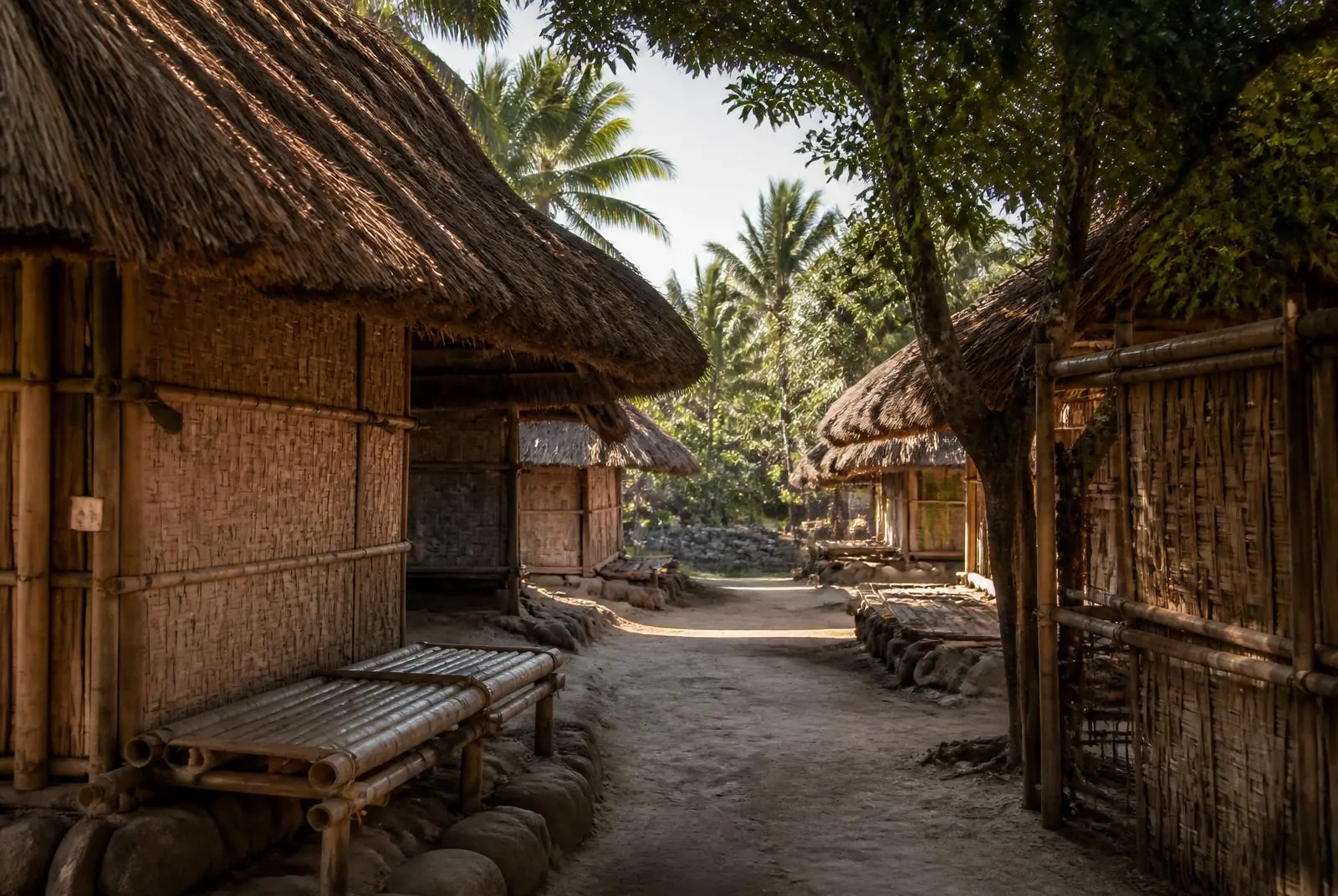 Traditioneel Sasak-dorp op Lombok